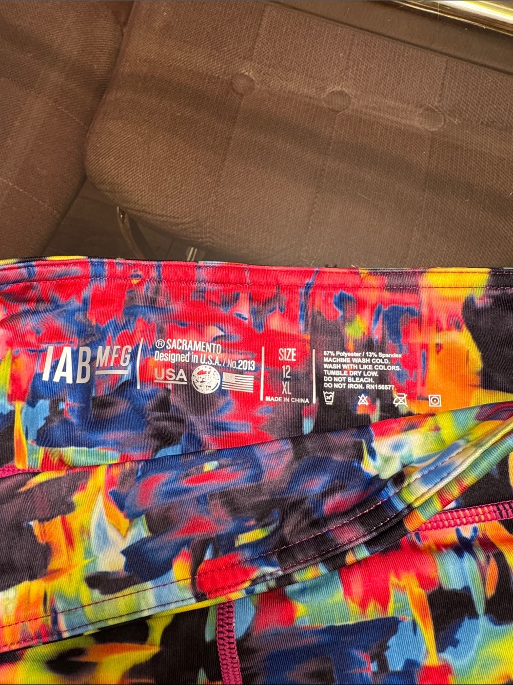 Multi-Color Abstract Print Women’s Athletic Shorts - Picture 2 of 6